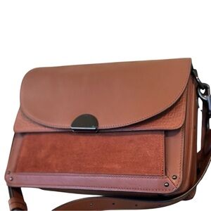 Coach Dreamer Tan Leather & Suede Crossbody Bag